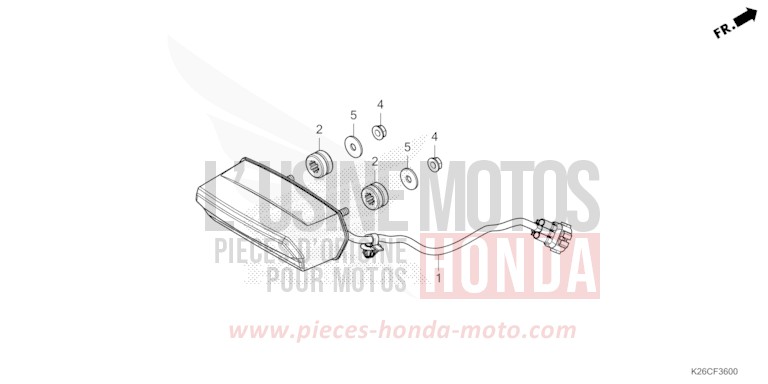 FEU ARRIERE de MSX GROM A PEARL HORIZON WHITE (NHB61) 2024